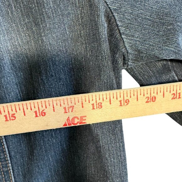 VTG Bonjour Leading Lives Denim Jean Blazer Jacket Women's Small Blue Western - Picture 10 of 11